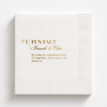 Elegant Numbered Fun Fact | Names & Your Fun Fact | Personalized Wedding Napkins
