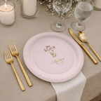 Floral Cross | Name & Date | Personalized Baptism Plates