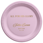 All For His Glory | Name & Date | Personalized Baptism Plates
