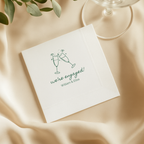 We're Engaged Champagne Toast | Names & Date | Personalized Engagement Napkins
