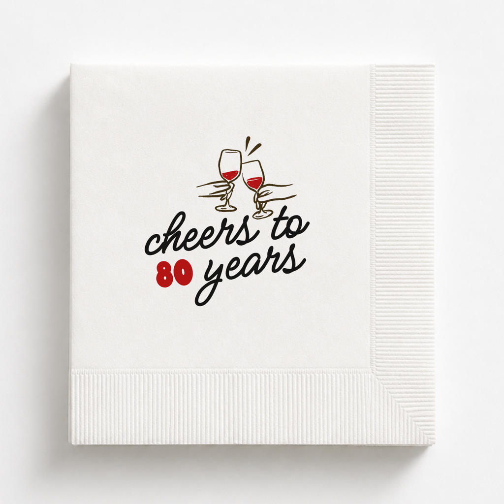 Cheers to 60 Years | Custom 60th Birthday Napkins