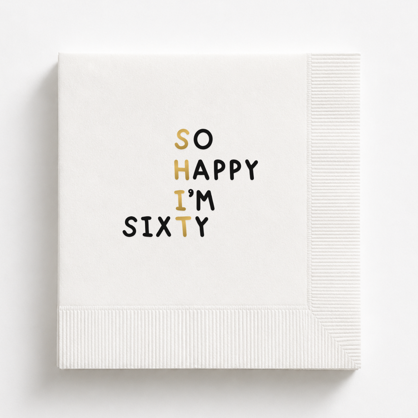 So Happy I'm 60 | Personalized 60th Birthday Napkins