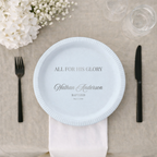 All For His Glory | Name & Date | Personalized Baptism Plates