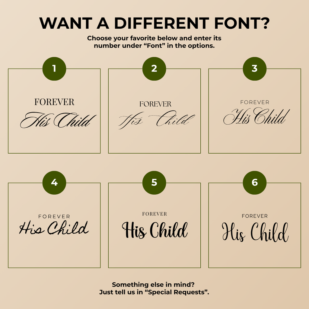 Forever His Child | Custom Wording | Personalized Baptism Plates