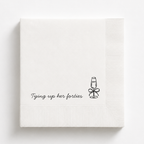 Tying Up Her Forties | Personalized 50th Birthday Napkins