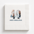 40 and Fabulous With Photo | 40th Birthday Napkins