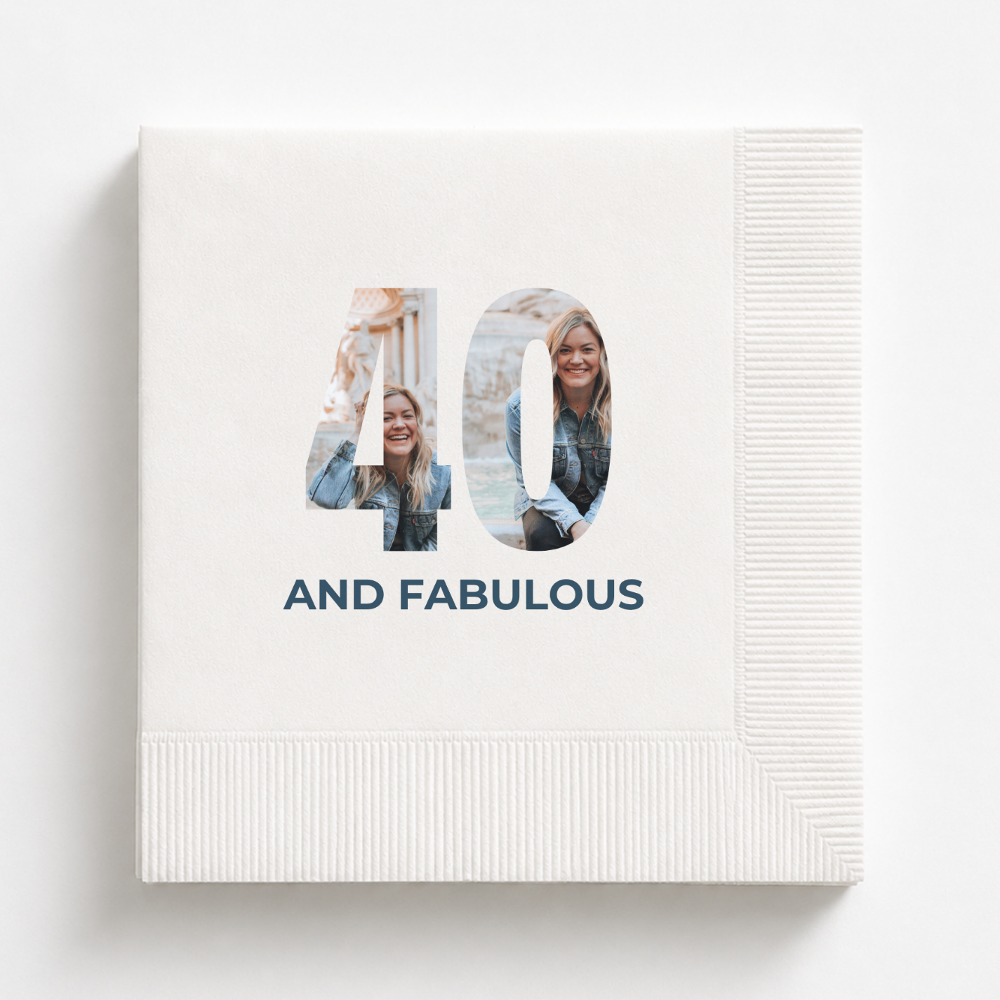 40 and Fabulous With Photo | 40th Birthday Napkins