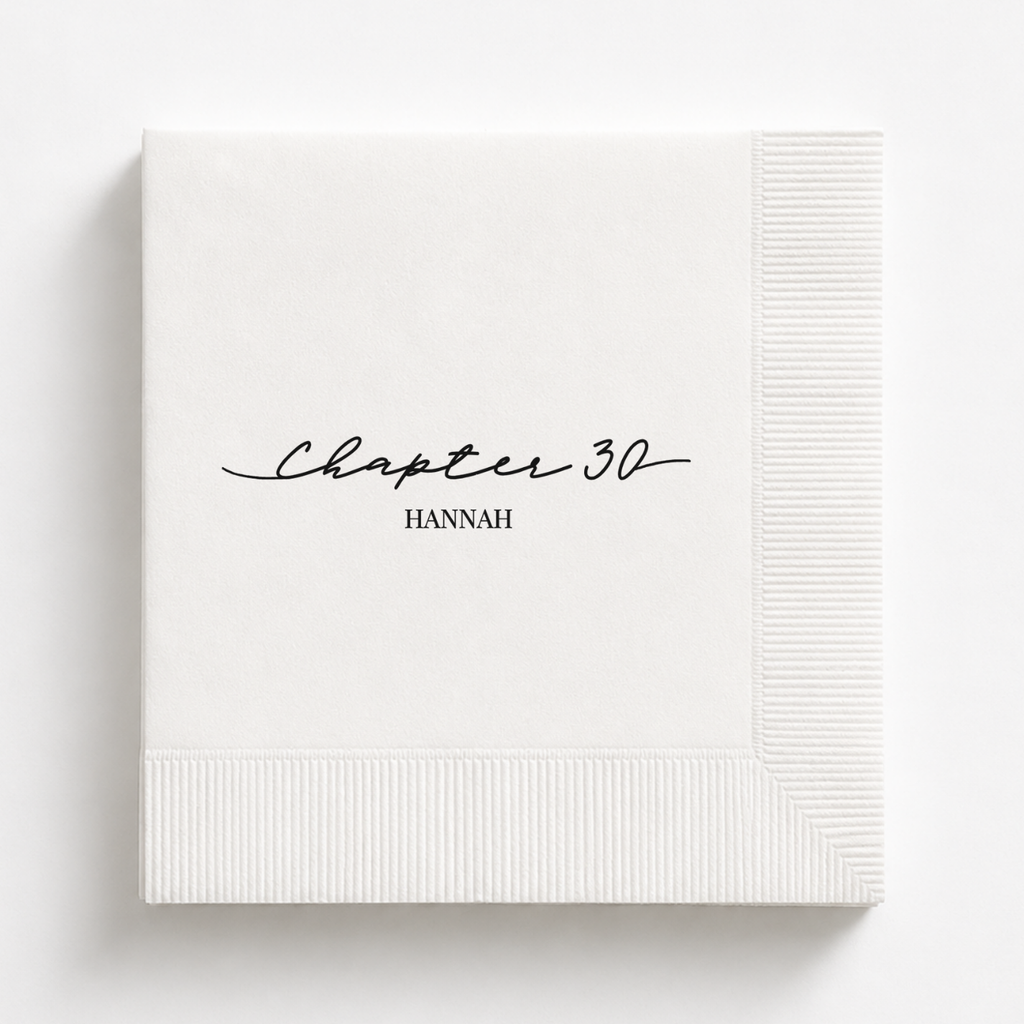Chapter Thirty | Personalized 30th Birthday Napkins