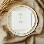 Floral Cross | Name & Date | Personalized Baptism Napkins