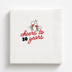 Cheers to 30 Years | Personalized 30th Birthday Napkins