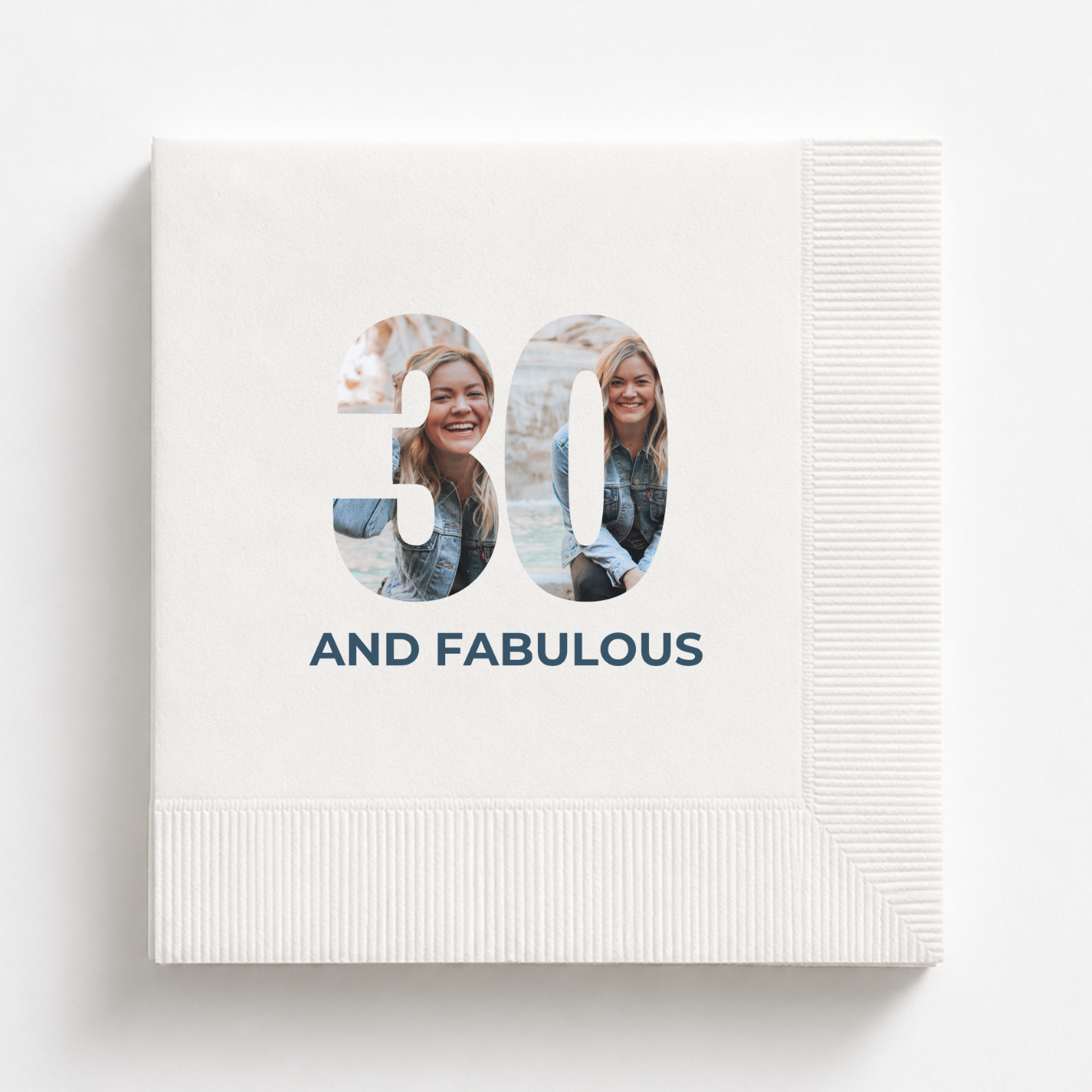 30 and Fabulous With Photo | 30th Birthday Napkins
