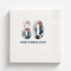 60 and Fabulous With Photo | 60th Birthday Napkins