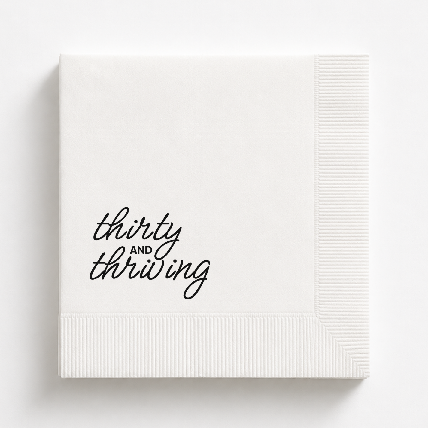 Thirty and Thriving | Personalized 30th Birthday Napkins