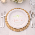 Ribbon & Cross Medallion | Name & Date | Personalized Baptism Plates