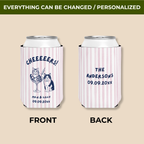 Cheers Cats in a Glass | Pets, Names & Date | Personalized Pet Wedding Can Coolers
