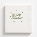 50 and Fabulous | Personalized 50th Birthday Napkins