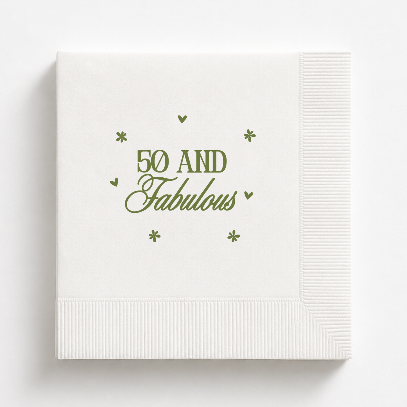 50 and Fabulous | Personalized 50th Birthday Napkins