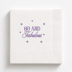 60 and Fabulous | Personalized 60th Birthday Napkins