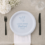 Dove | Name & Date | Personalized Baptism Plates