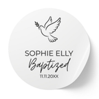 Dove | Name & Date | Personalized Baptism Stickers