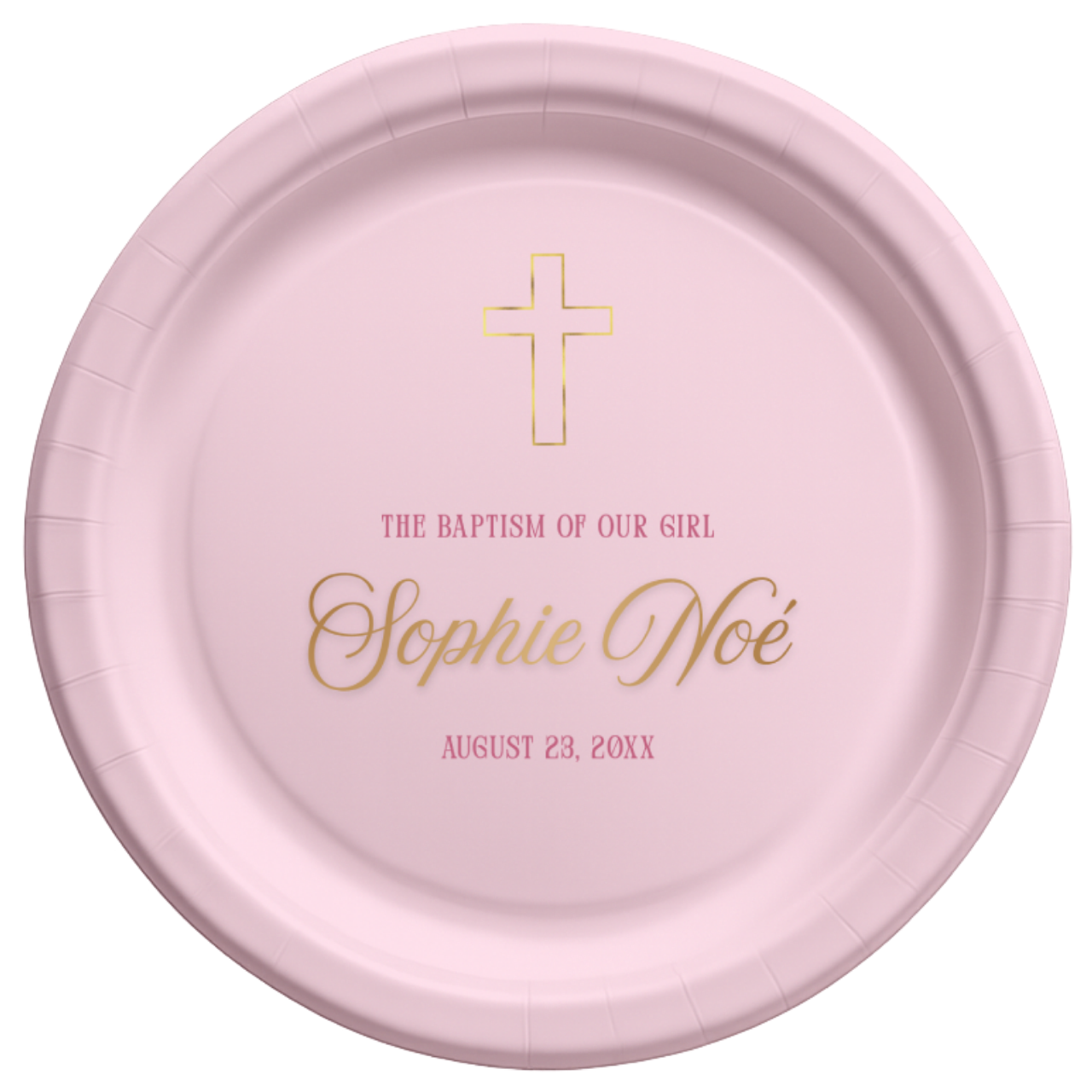 The Baptism of Our Girl | Name & Date | Personalized Baptism Plates