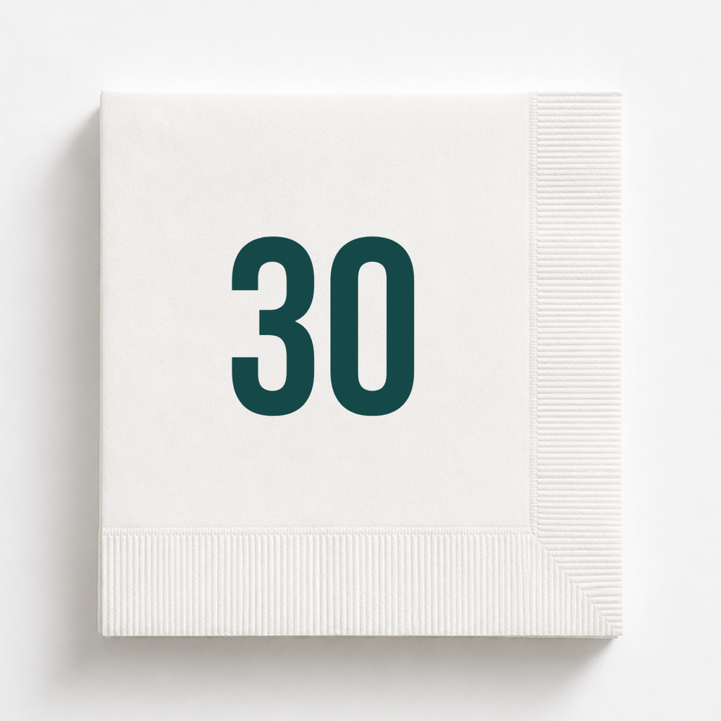Personalized 30th Birthday Napkins