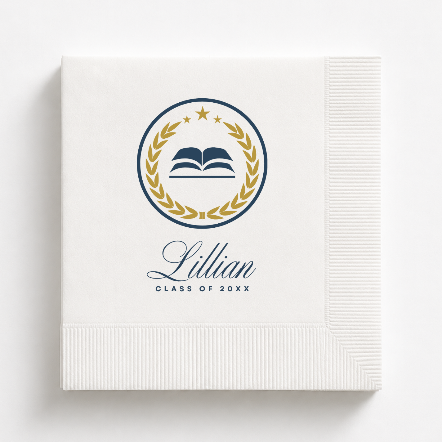 School Logo | Name & Class Year | Personalized Graduation Napkins