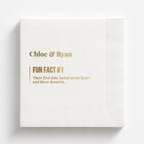 Numbered Fun Fact | Names & Your Fun Fact | Personalized Wedding Napkins