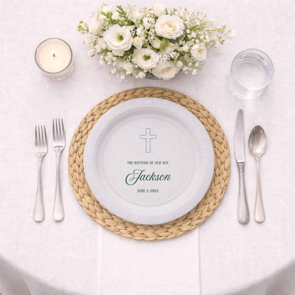 The Baptism of Our Girl | Name & Date | Personalized Baptism Plates