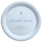 Minimal Cross | Name & Date | Personalized Baptism Plates
