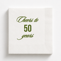 Cheers to 50 Years | Custom 50th Birthday Napkins