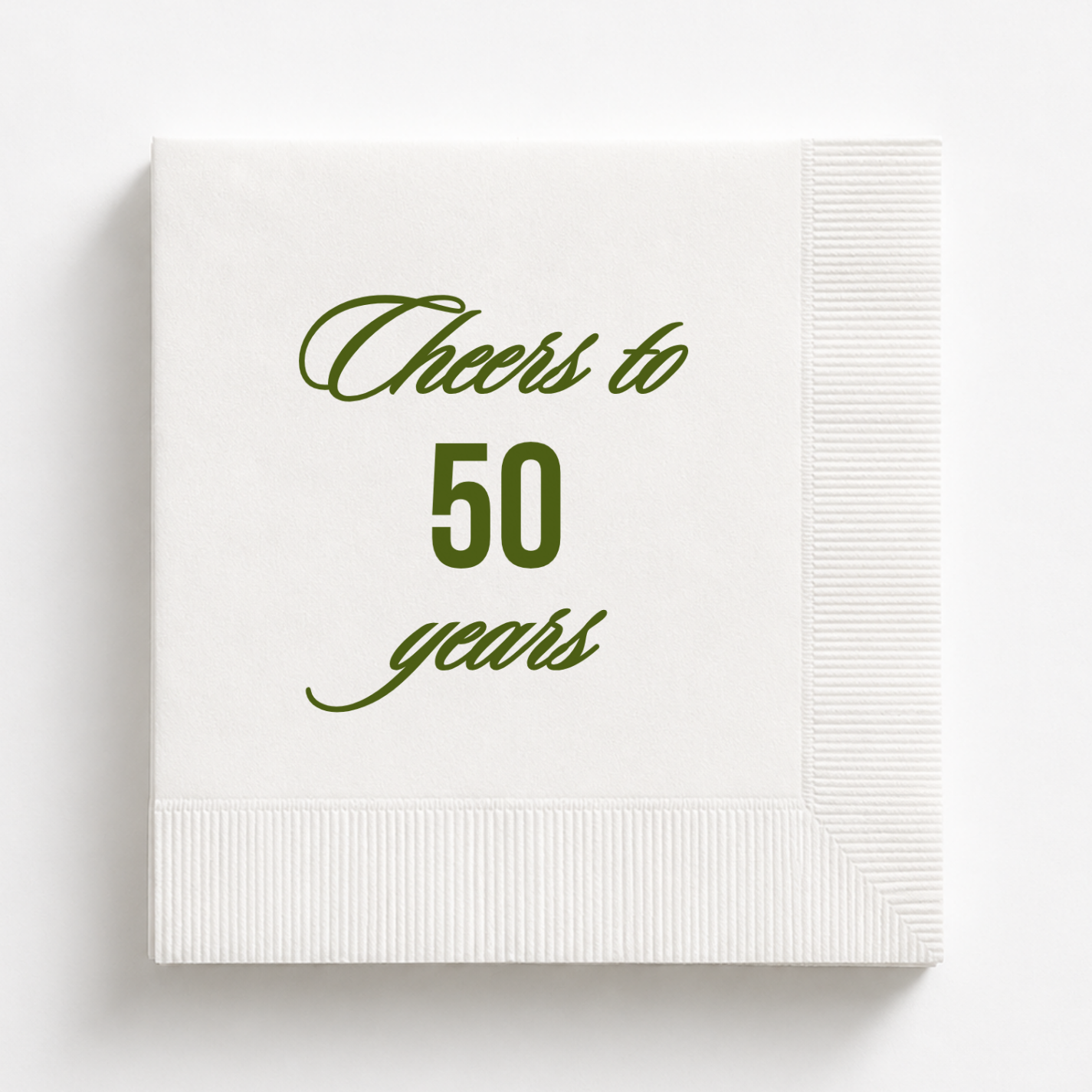 Cheers to 50 Years | Custom 50th Birthday Napkins