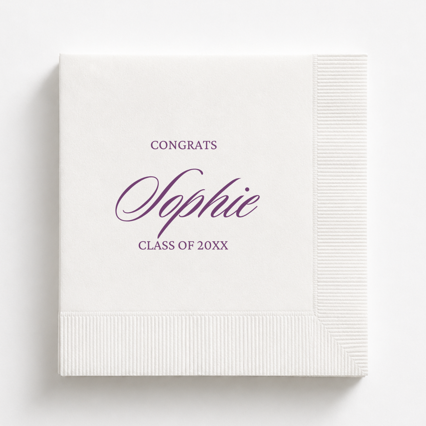 Congrats Name | Name & Class Year | Personalized Graduation Napkins