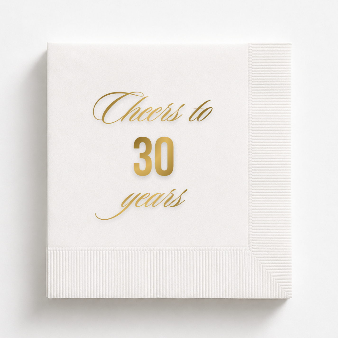 Cheers to 30 Years | Custom 30th Birthday Napkins