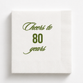 Cheers to 80 Years | Custom 80th Birthday Napkins