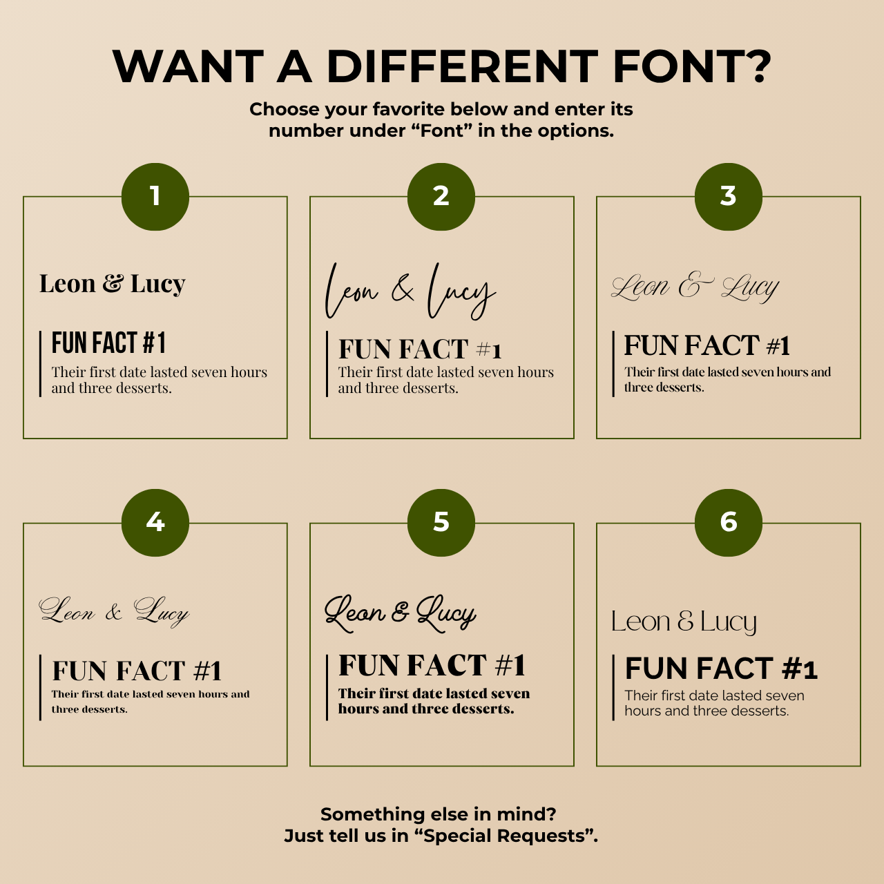 Numbered Fun Fact | Names & Your Fun Fact | Personalized Wedding Napkins