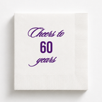 Cheers to 60 Years | Personalized 60th Birthday Napkins