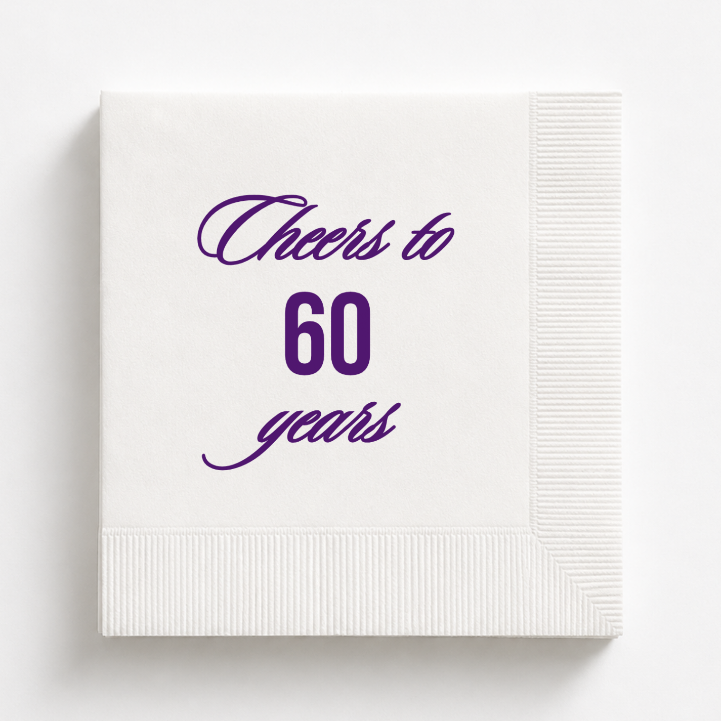 Cheers to 60 Years | Personalized 60th Birthday Napkins