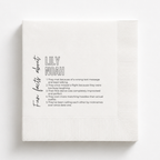 Bold Name Fun Facts | Names & Your Fun Facts | Personalized Wedding Napkins