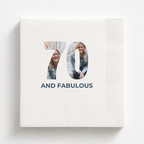 With Your Photo | Personalized 70th Birthday Napkins