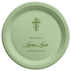 Ornate Cross | Name & Date | Personalized Baptism Plates