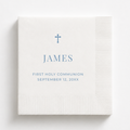 Minimal Cross | Name & Date | Personalized Baptism Napkins
