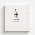 Your Name With Wine | Personalized 50th Birthday Napkins