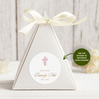 Ornate Cross | Name & Date | Personalized Baptism Stickers