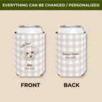We Do Too Pet Portrait | Pets, Names & Date | Personalized Pet Wedding Can Coolers