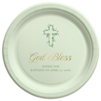 Eucalyptus Cross | Name & Date | Personalized Baptism Plates