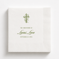 Ornate Cross | Name & Date | Personalized Baptism Napkins