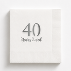 40 Years Loved | Personalized 40th Birthday Napkins