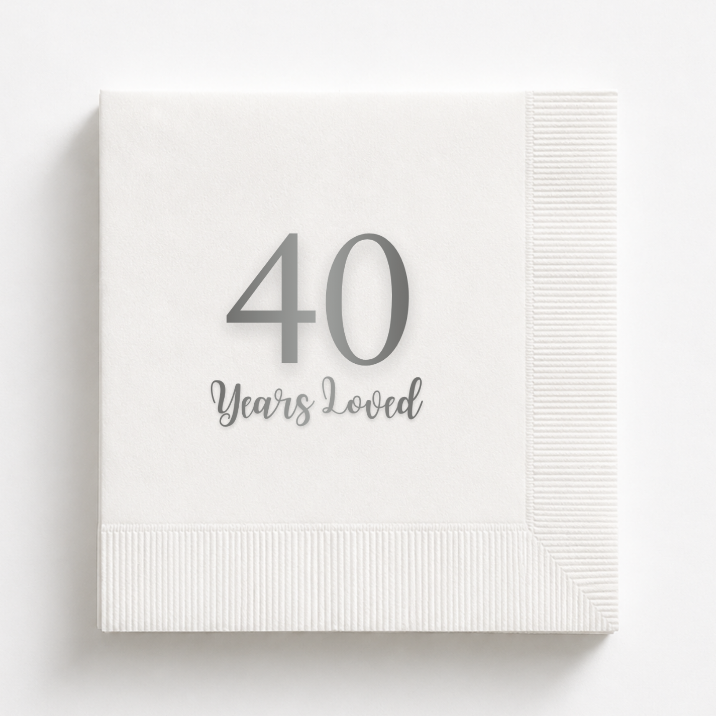 40 Years Loved | Personalized 40th Birthday Napkins