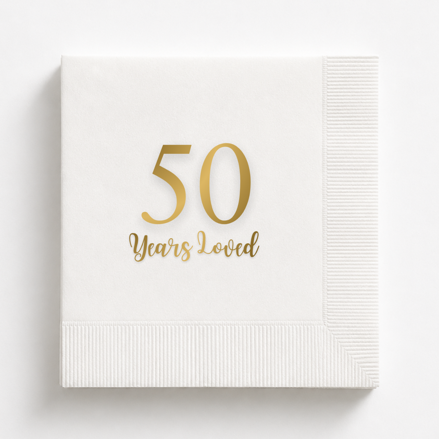 50 Years Loved | Personalized 50th Birthday Napkins